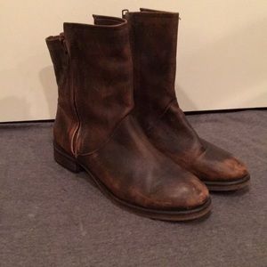 Hinge double zip boots